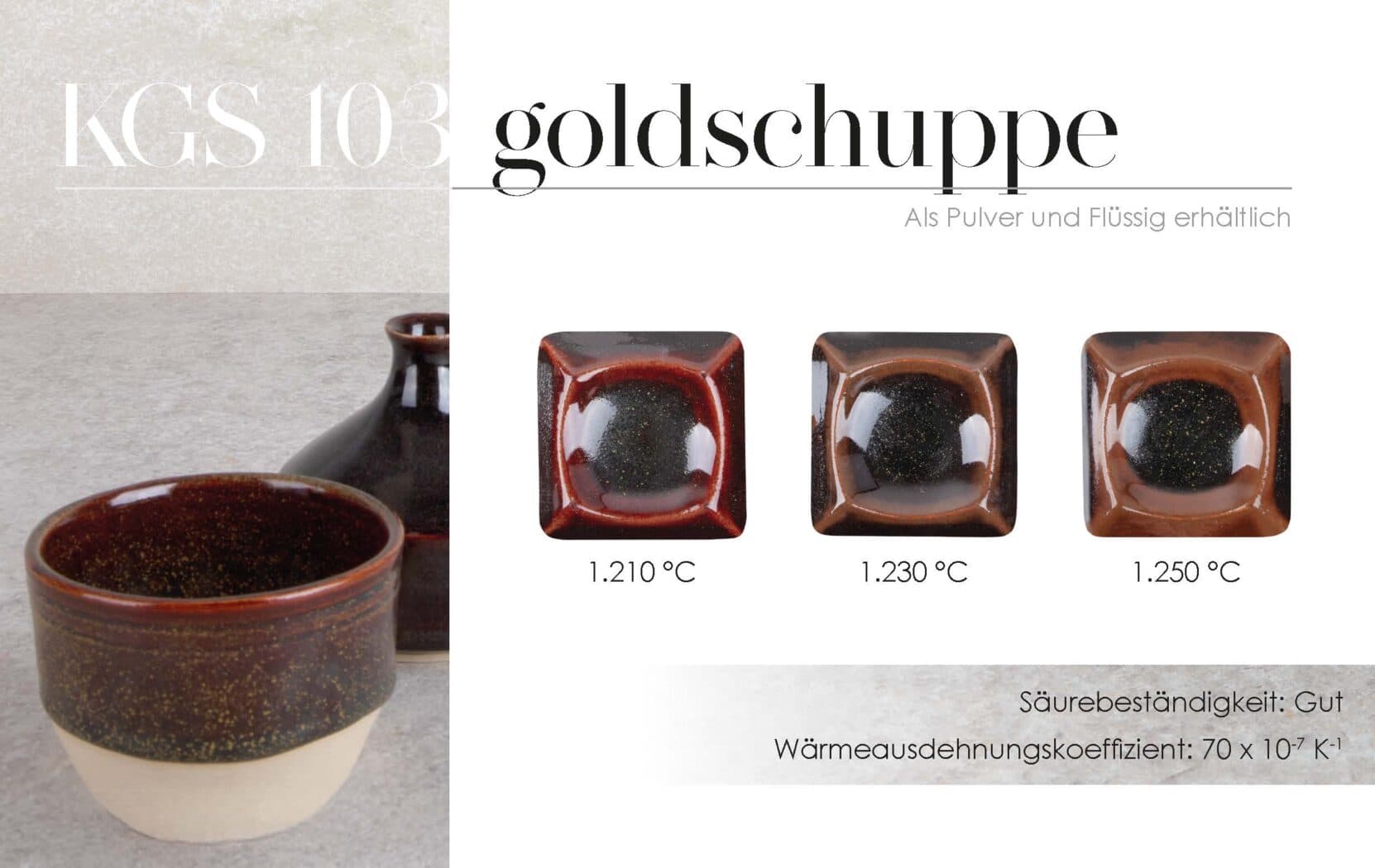 Steinzeugglasur KGS 103 - goldschuppen