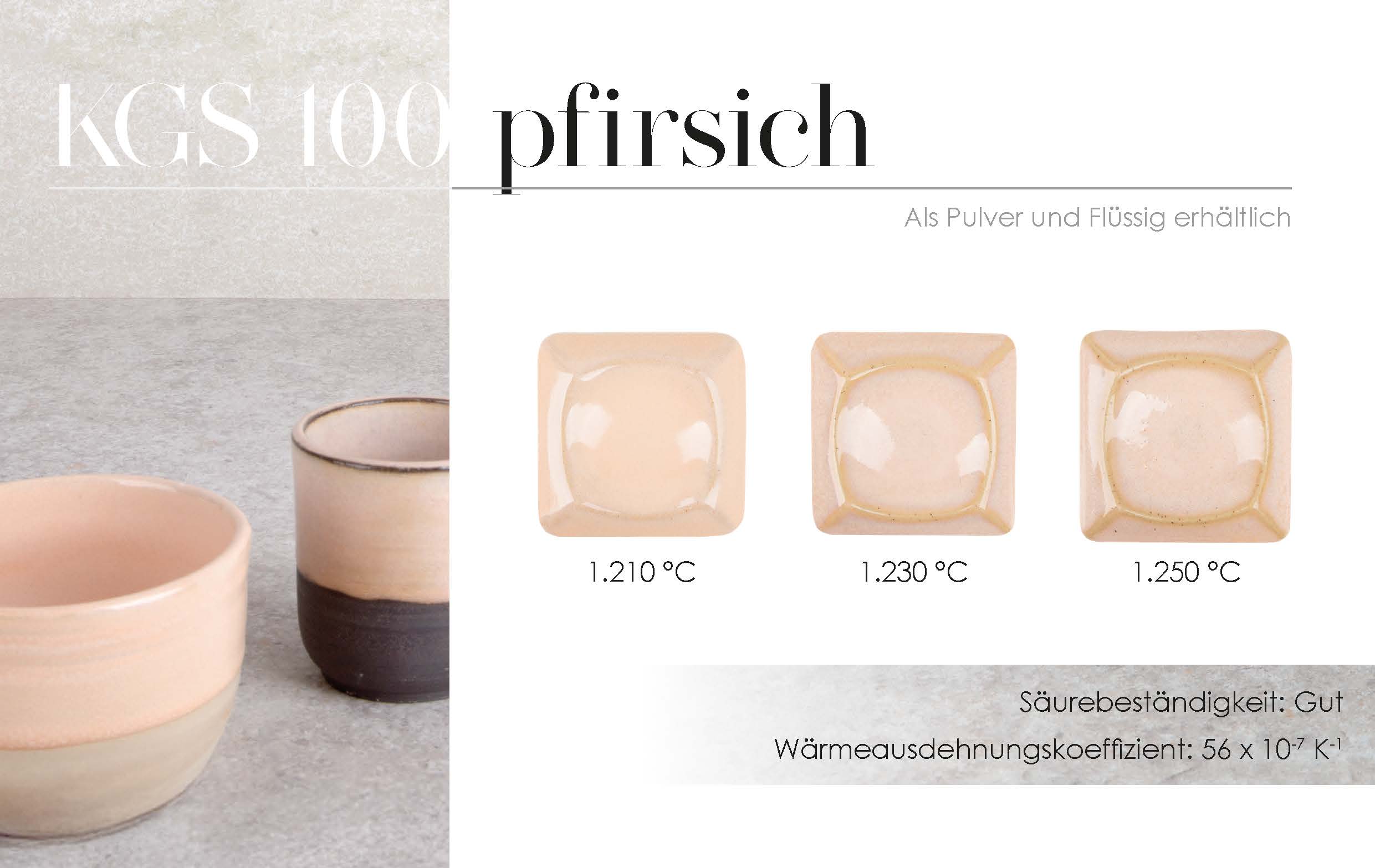 Steinzeugglasur KGS 100 - pfirsich