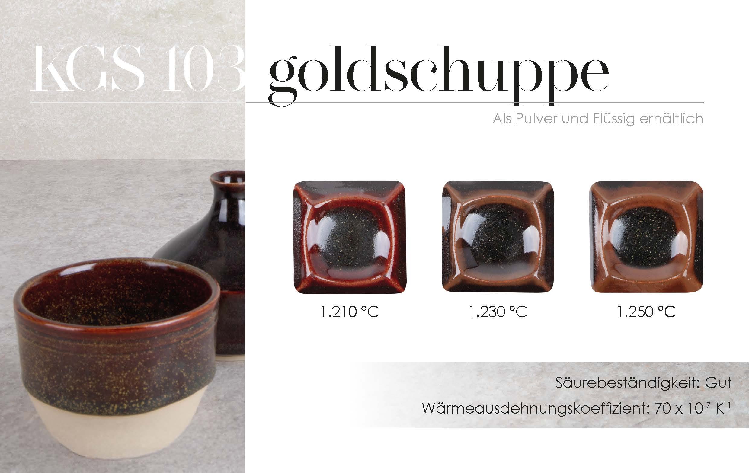 Steinzeugglasur KGS 103 - goldschuppen